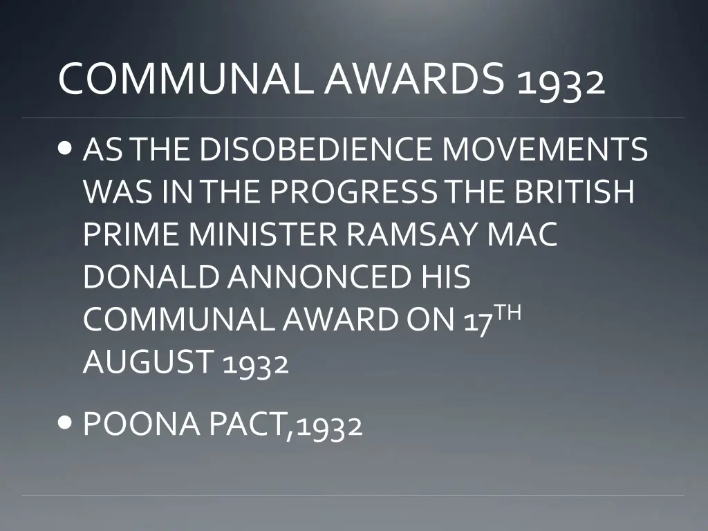communal awards 1932
