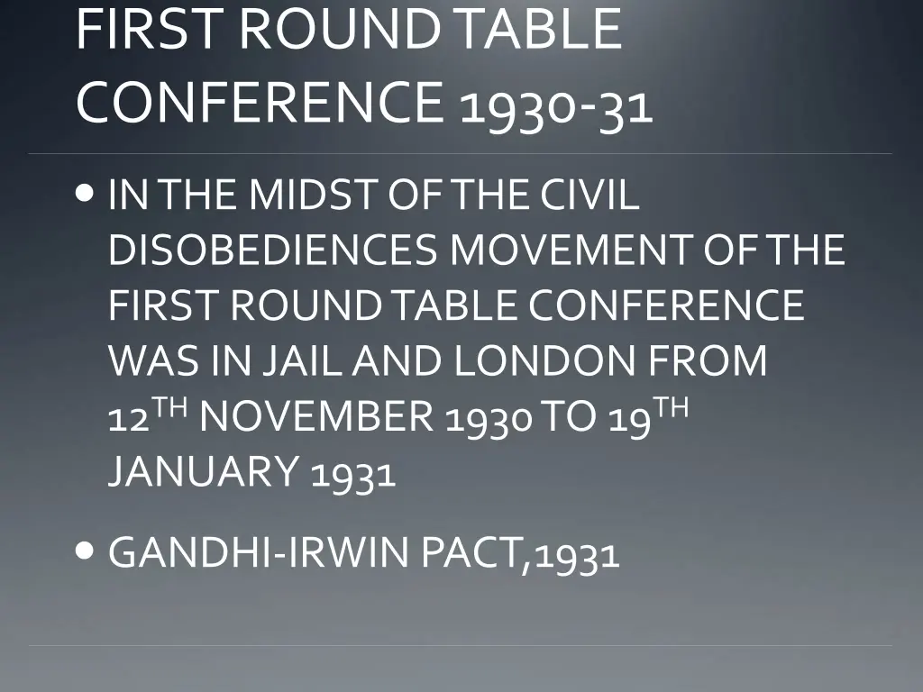 first round table conference 1930 31