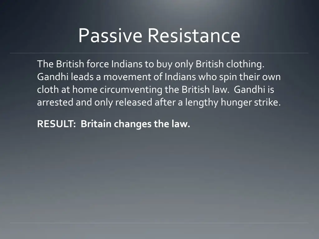 passive resistance