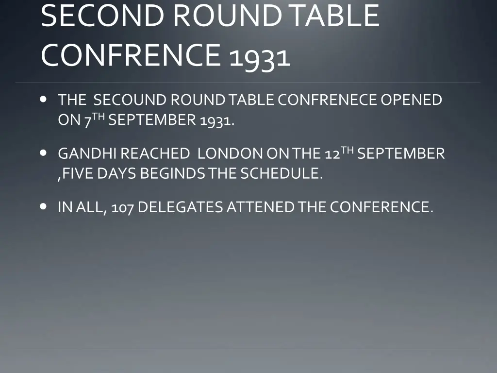 second round table confrence 1931