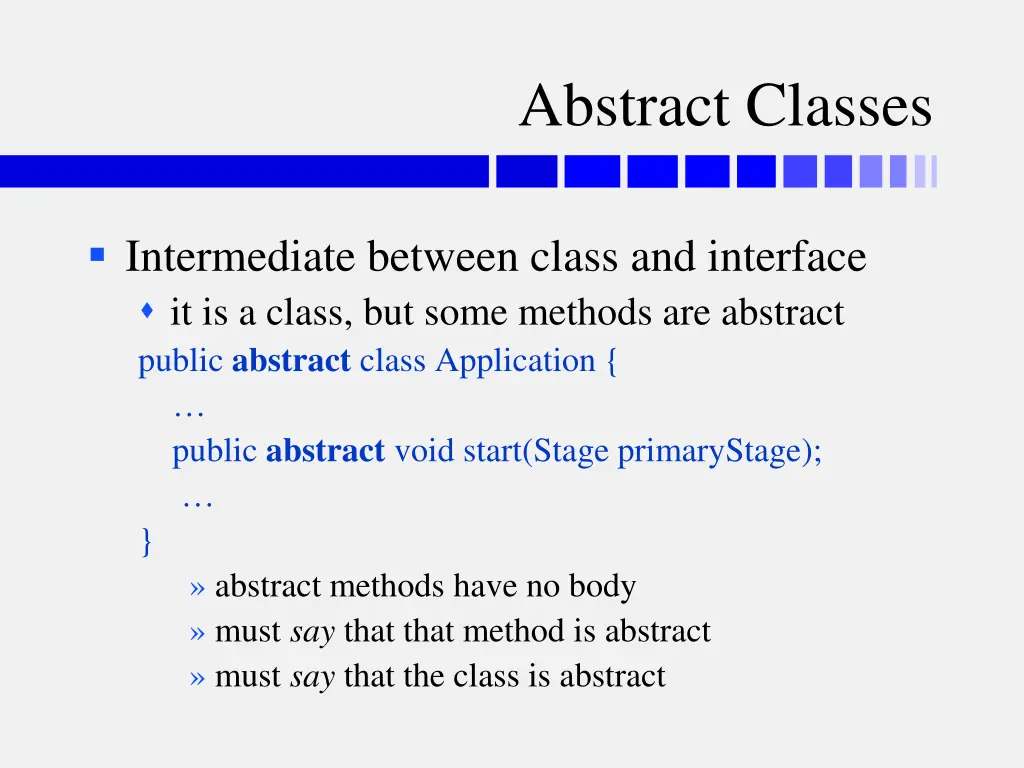 abstract classes