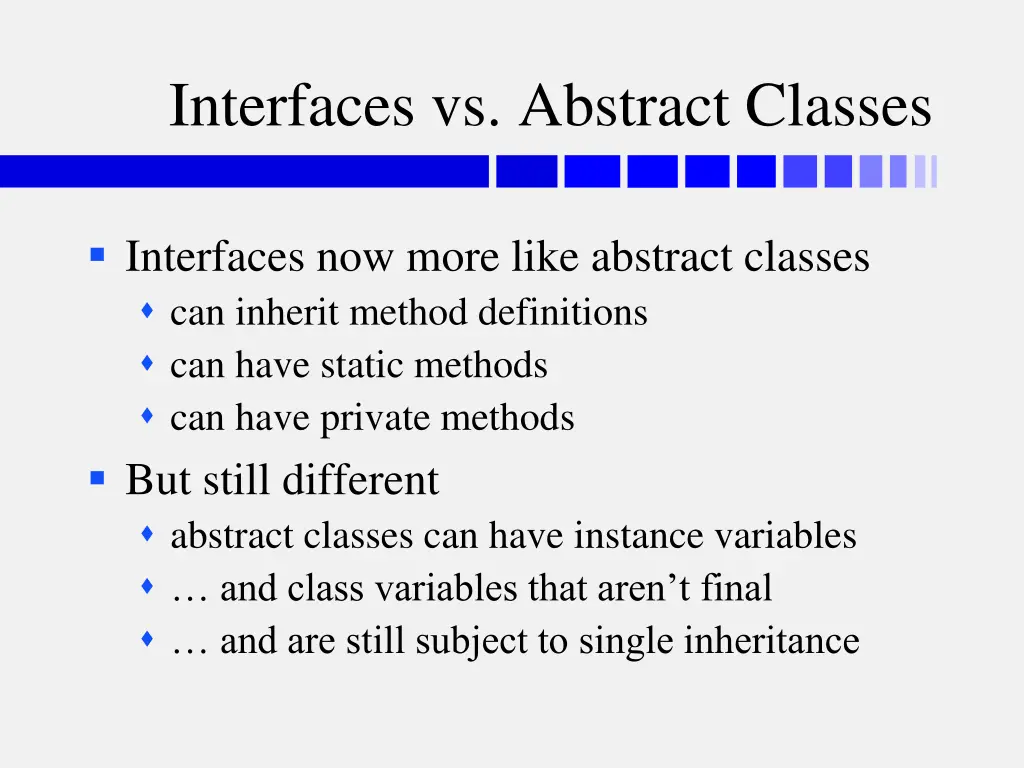 interfaces vs abstract classes
