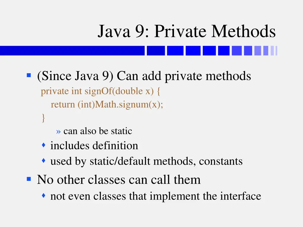 java 9 private methods