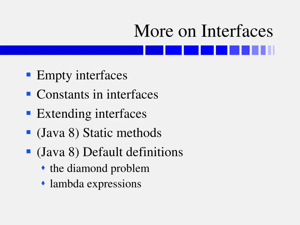 more on interfaces 1