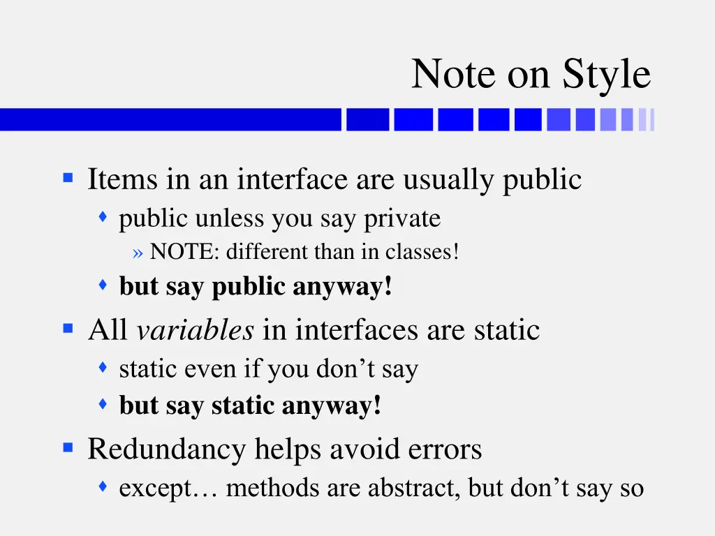 note on style