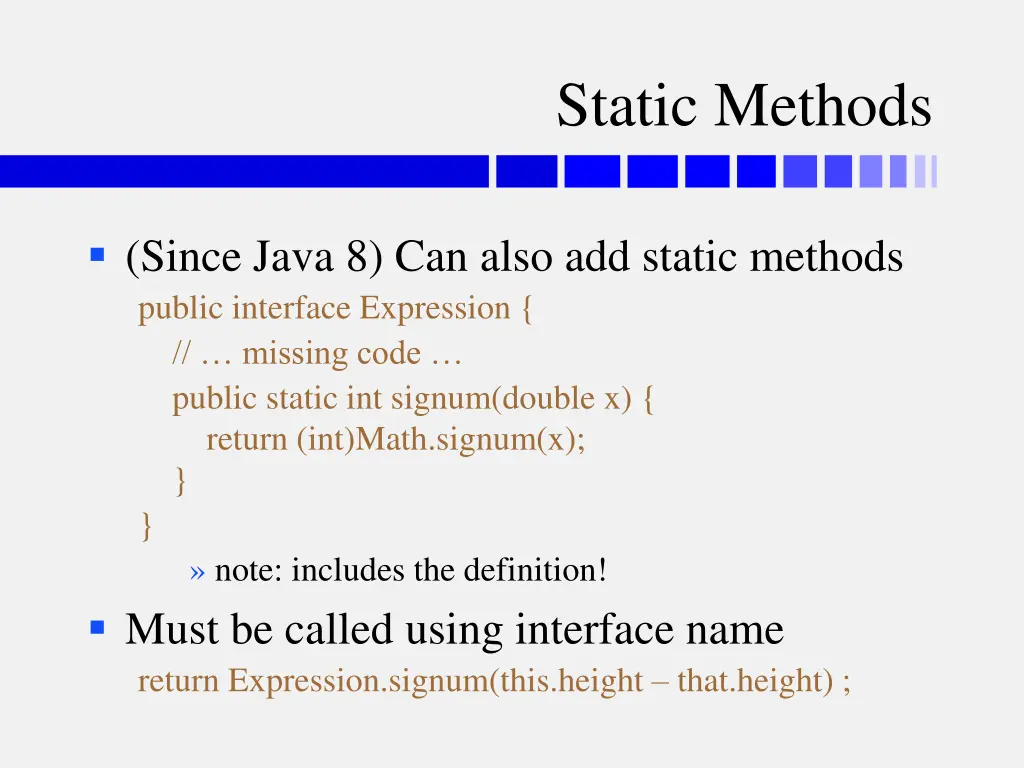 static methods