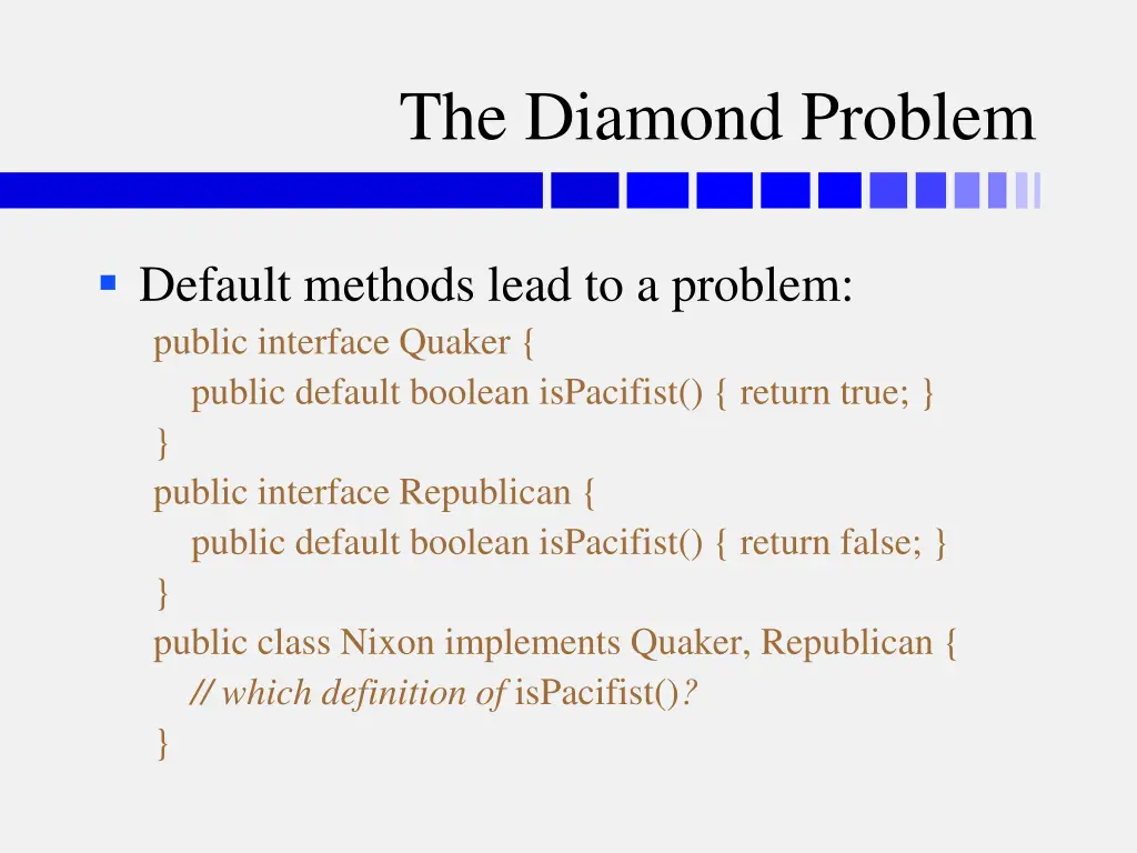 the diamond problem