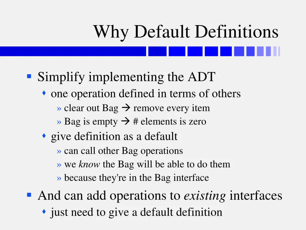 why default definitions