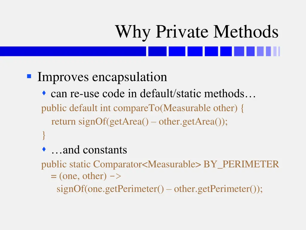 why private methods