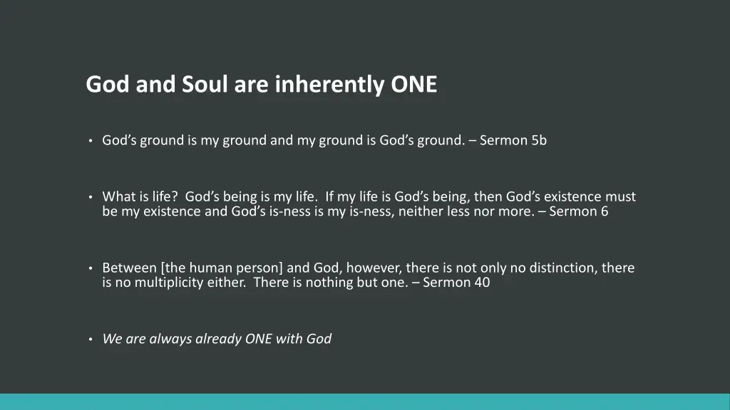 god and soul are inherently one