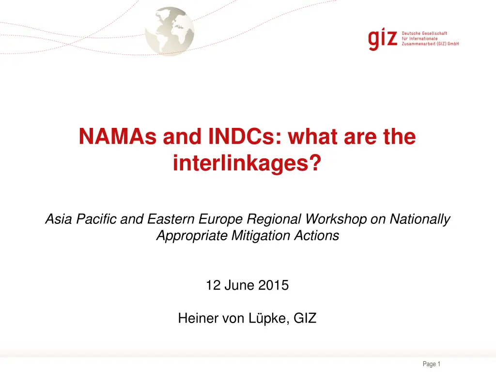 namas and indcs what are the interlinkages