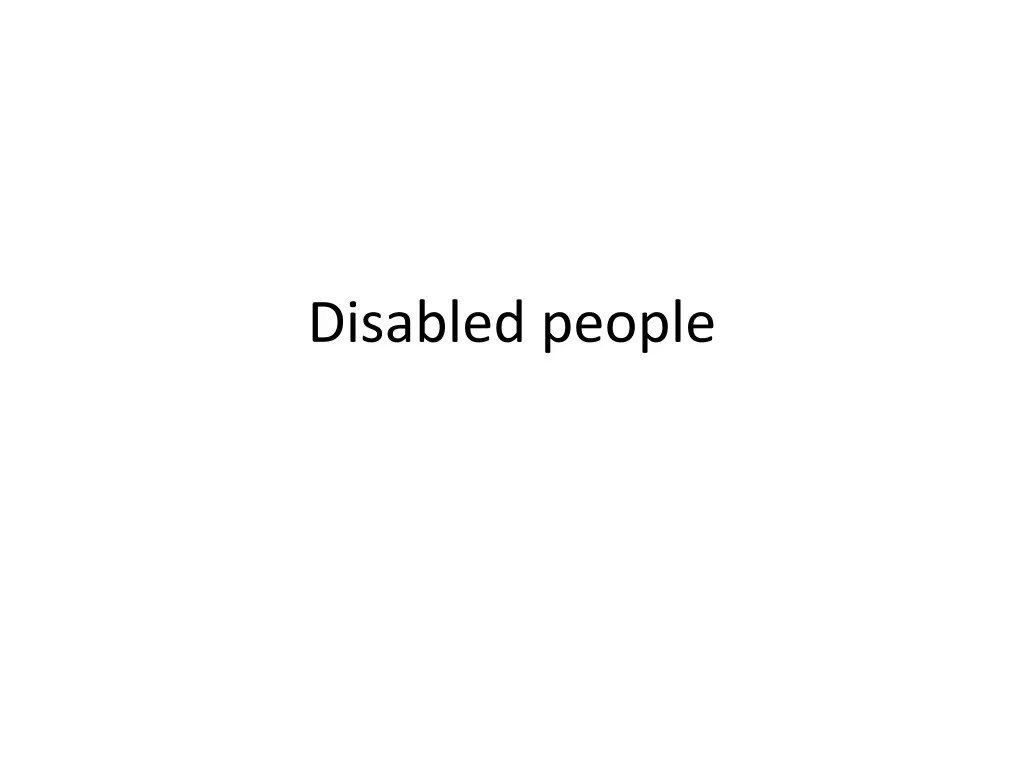 disabled people