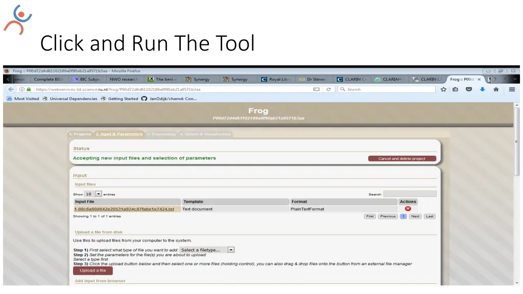 click and run the tool