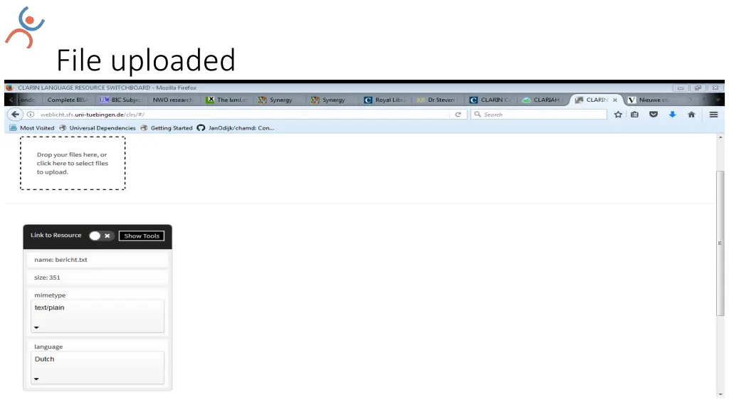 file uploaded