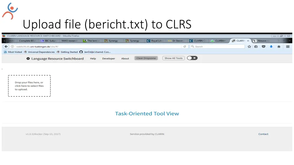 upload file bericht txt to clrs