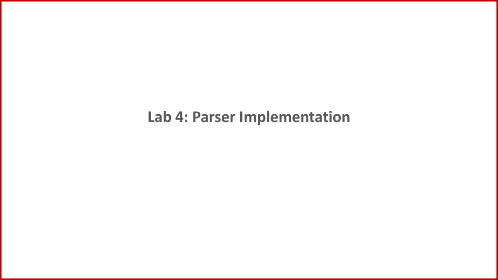 lab 4 parser implementation