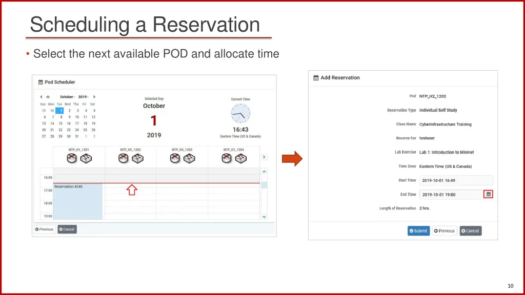 scheduling a reservation 3