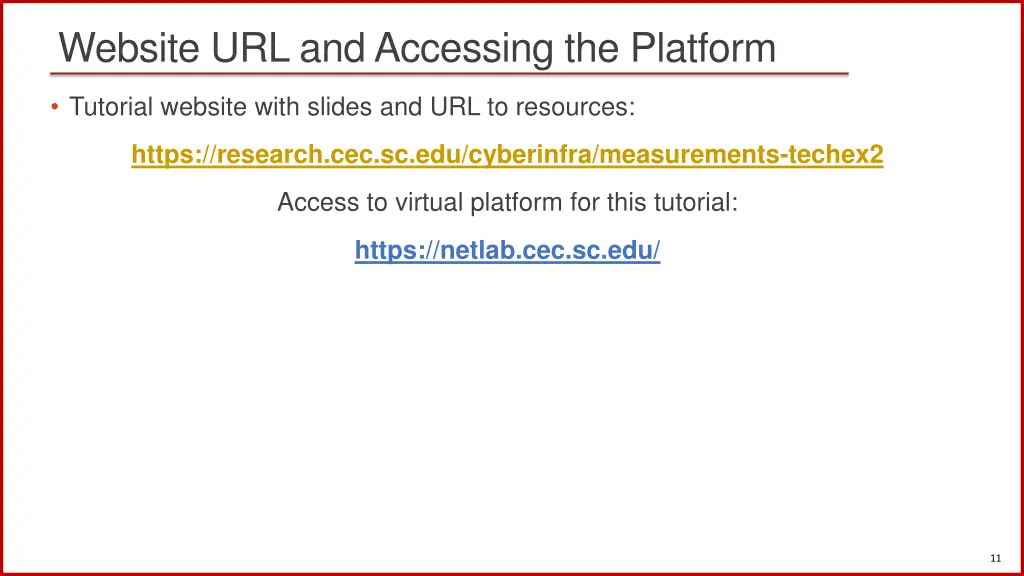 website url and accessing the platform