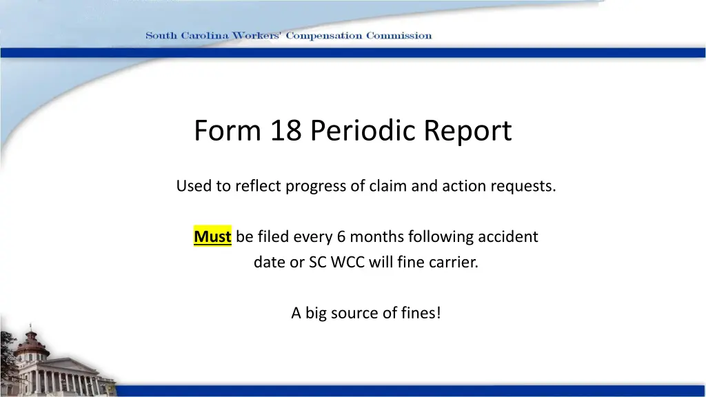 form 18 periodic report