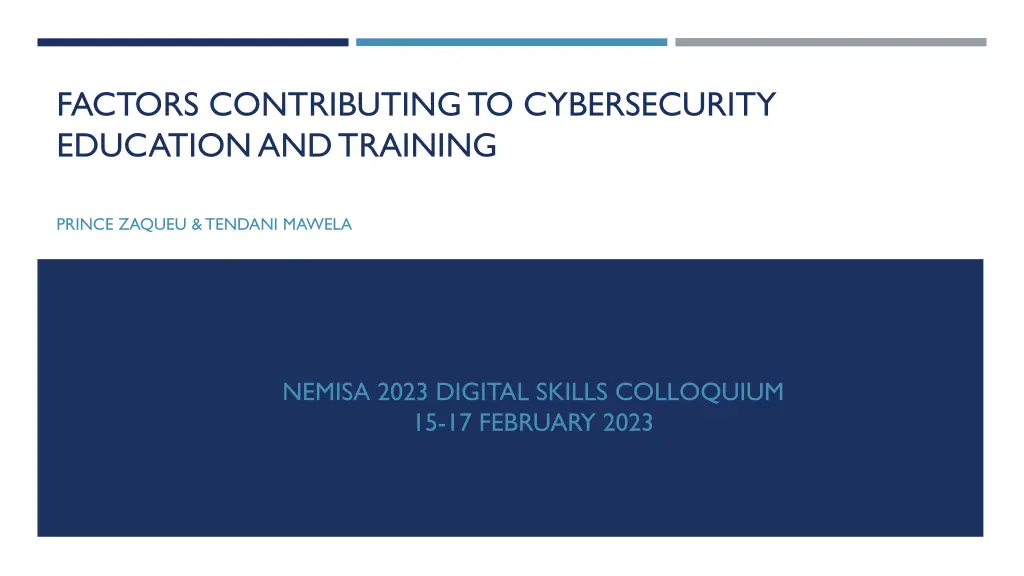 factors contributing to cybersecurity education