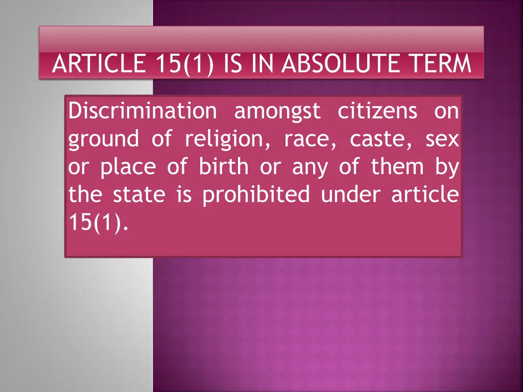 article 15 1 is in absolute term