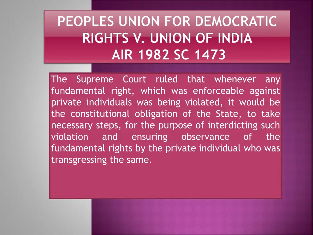 peoples union for democratic rights v union