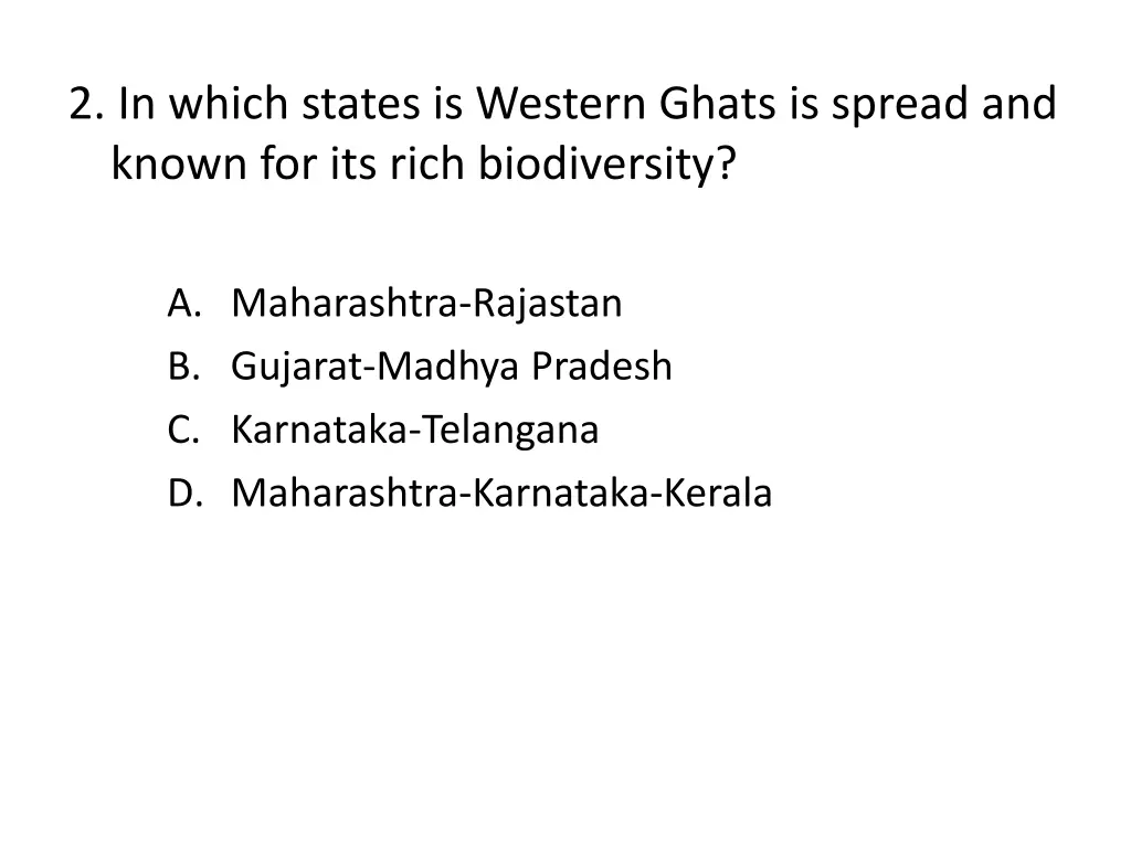 2 in which states is western ghats is spread