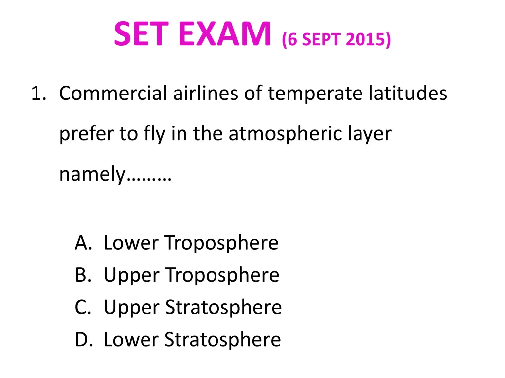 set exam 6 sept 2015