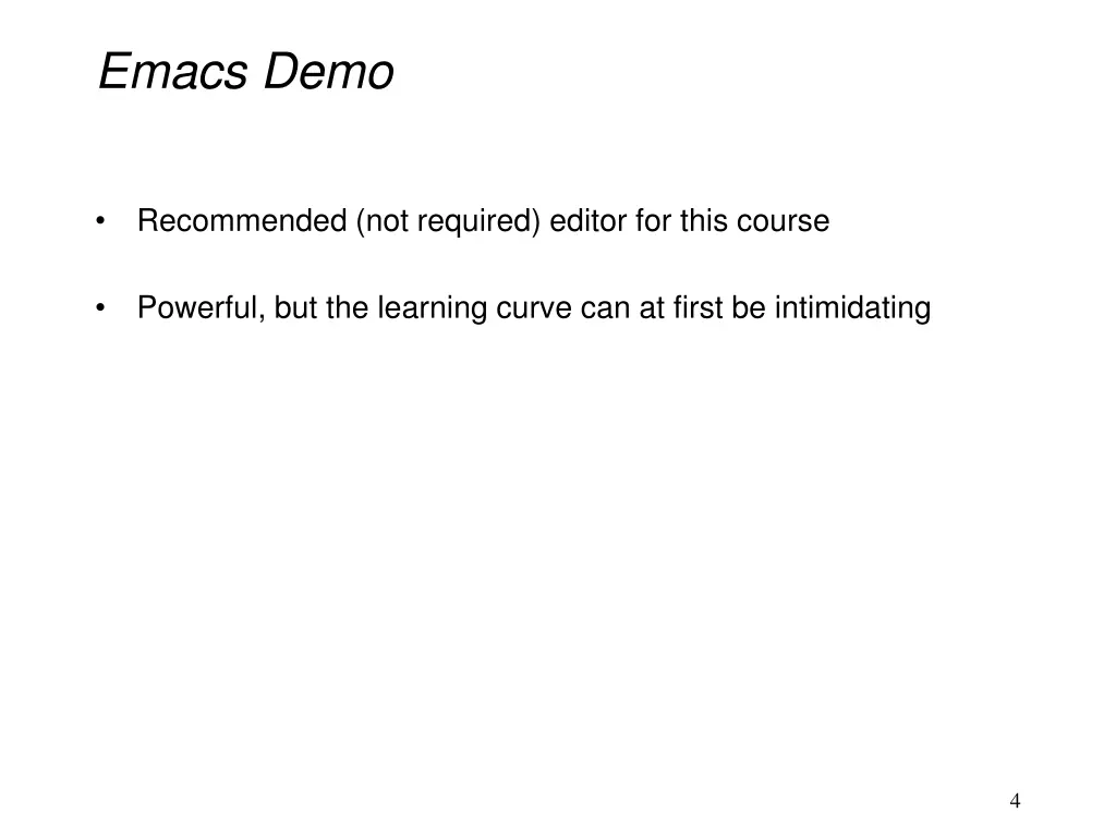 emacs demo