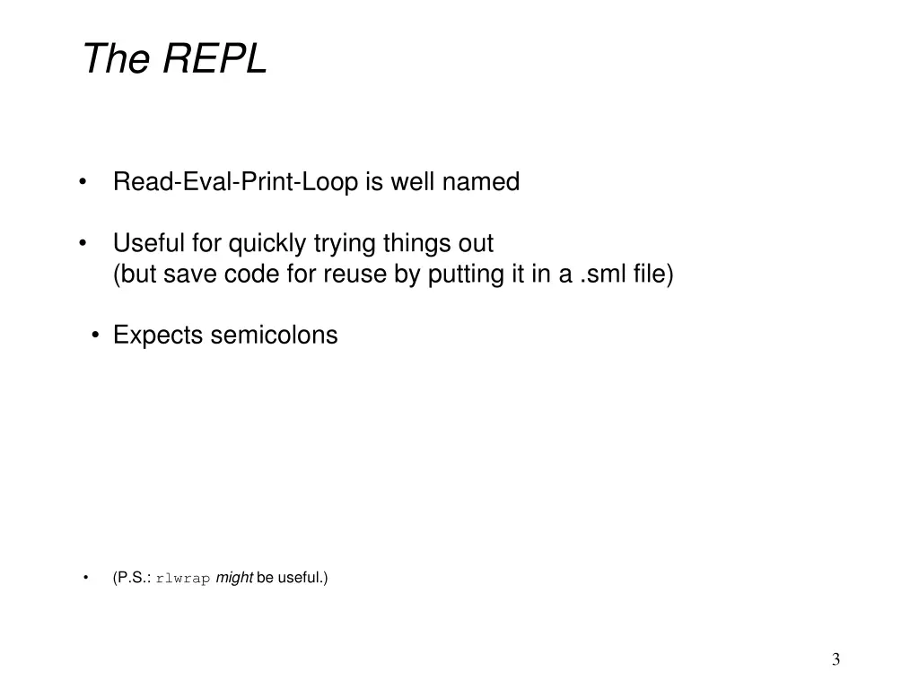 the repl