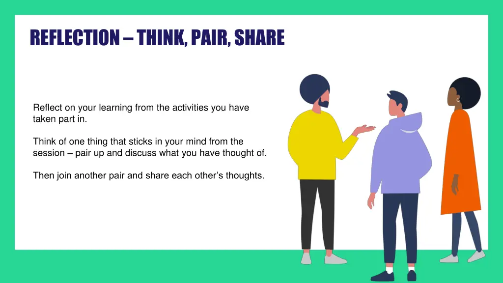 reflection think pair share