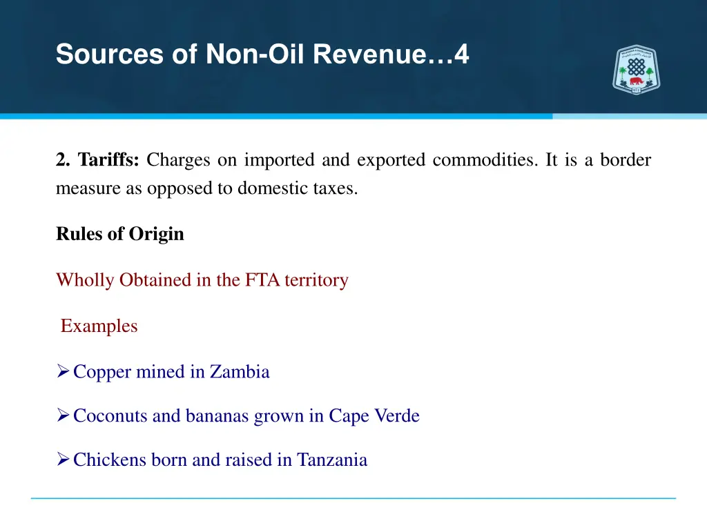 sources of non oil revenue 4
