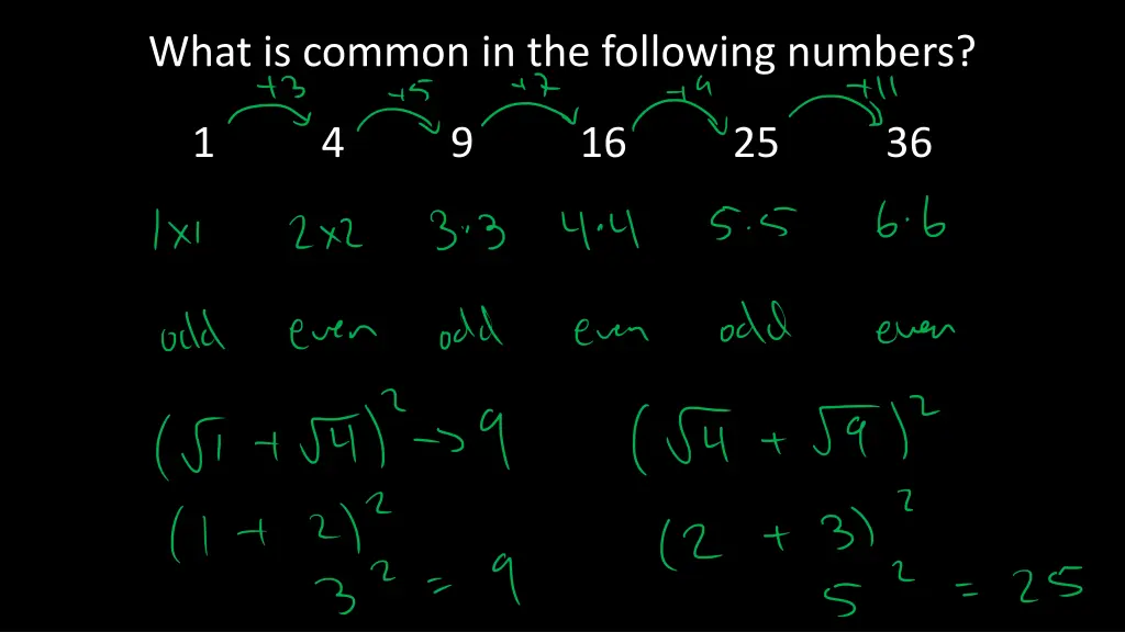 what is common in the following numbers