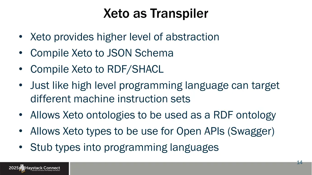 xeto as transpiler