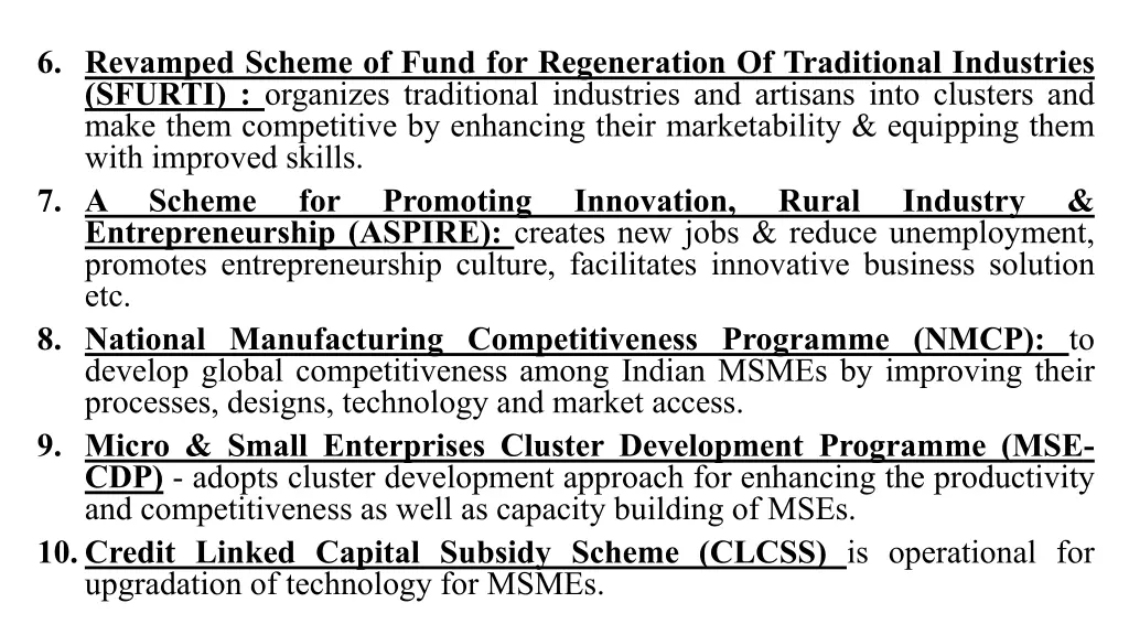6 revamped scheme of fund for regeneration