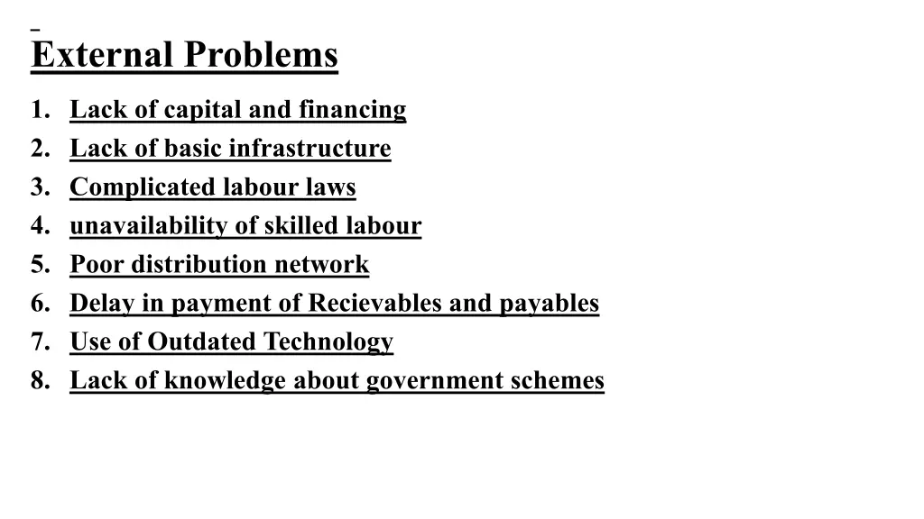 external problems