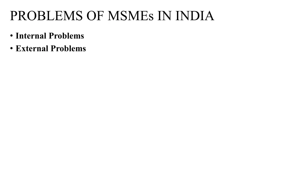 problems of msmes in india