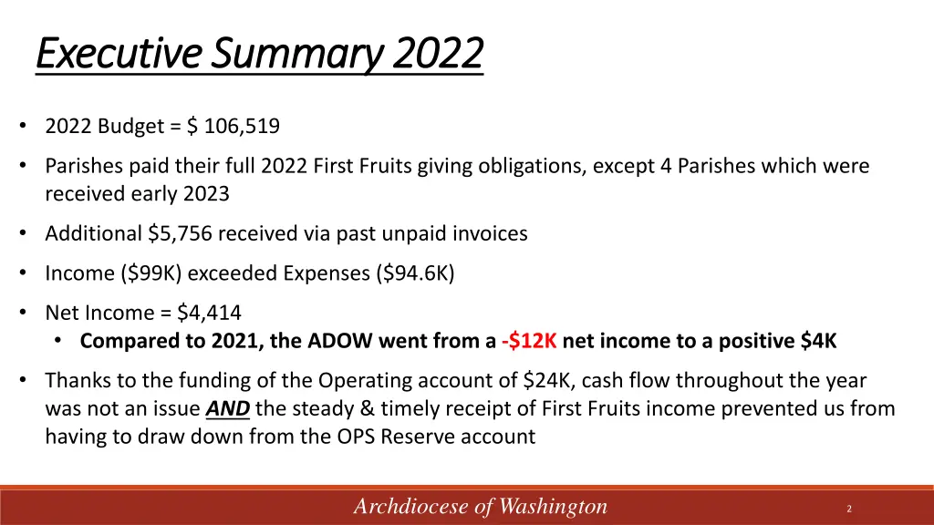 executive summary 2022 executive summary 2022