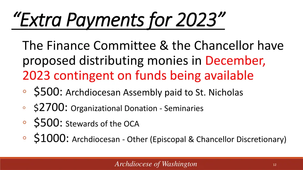 extra payments for 2023 extra payments for 2023