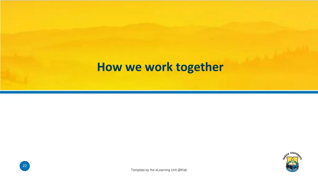 how we work together