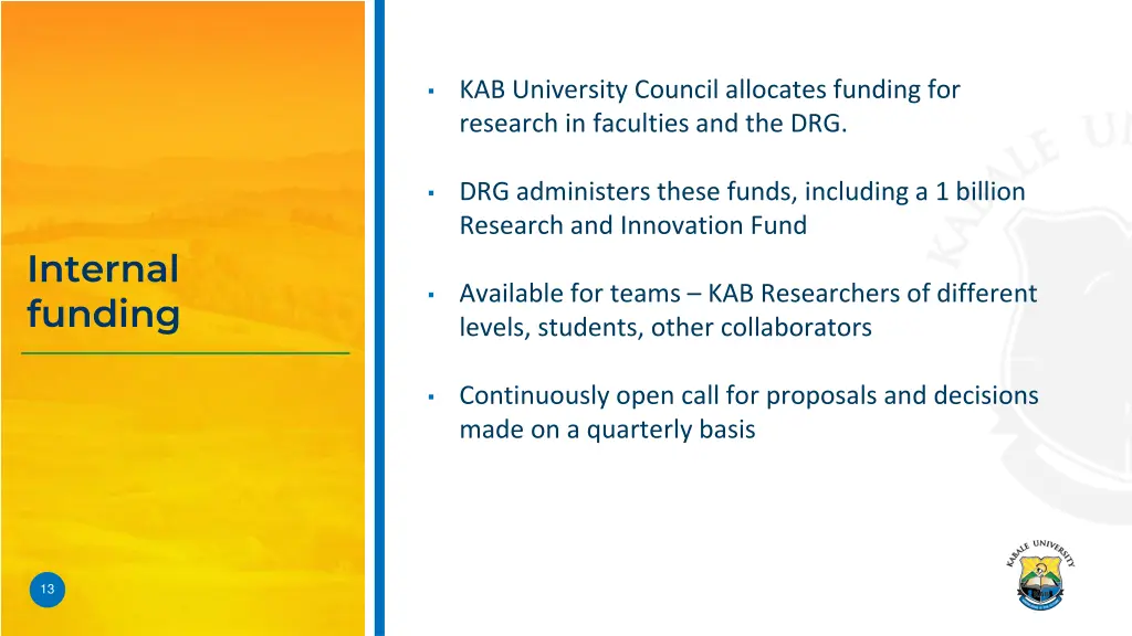 kab university council allocates funding
