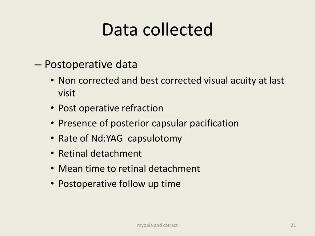 data collected 2