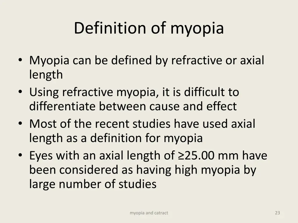 definition of myopia