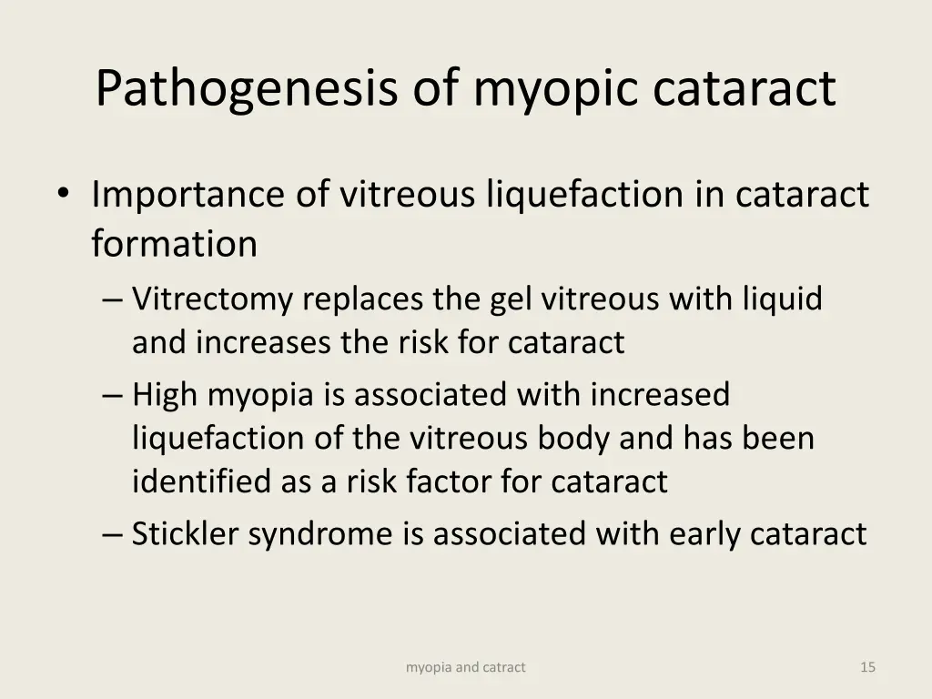 pathogenesis of myopic cataract 1