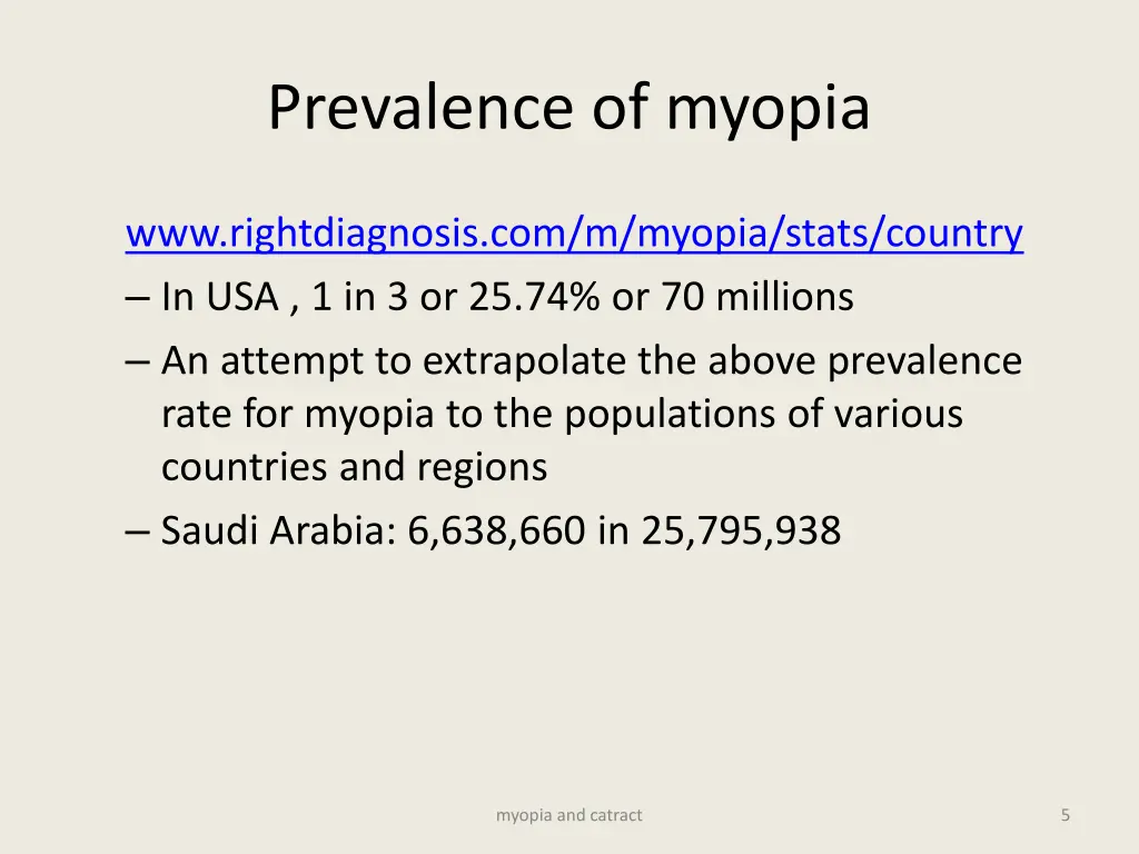 prevalence of myopia 1
