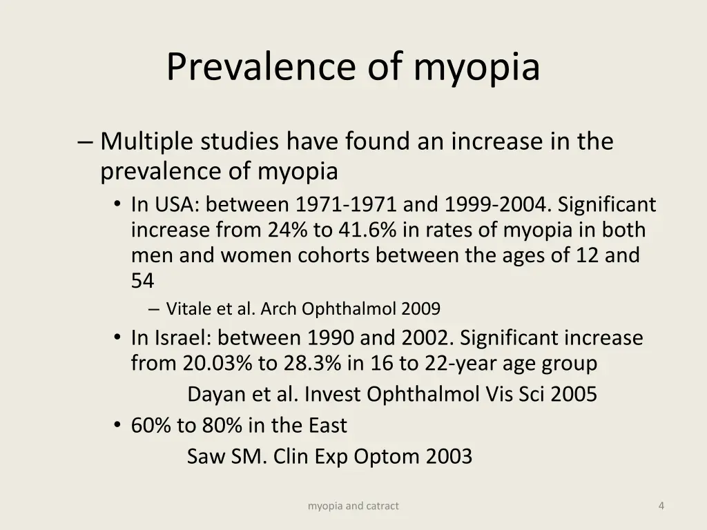 prevalence of myopia