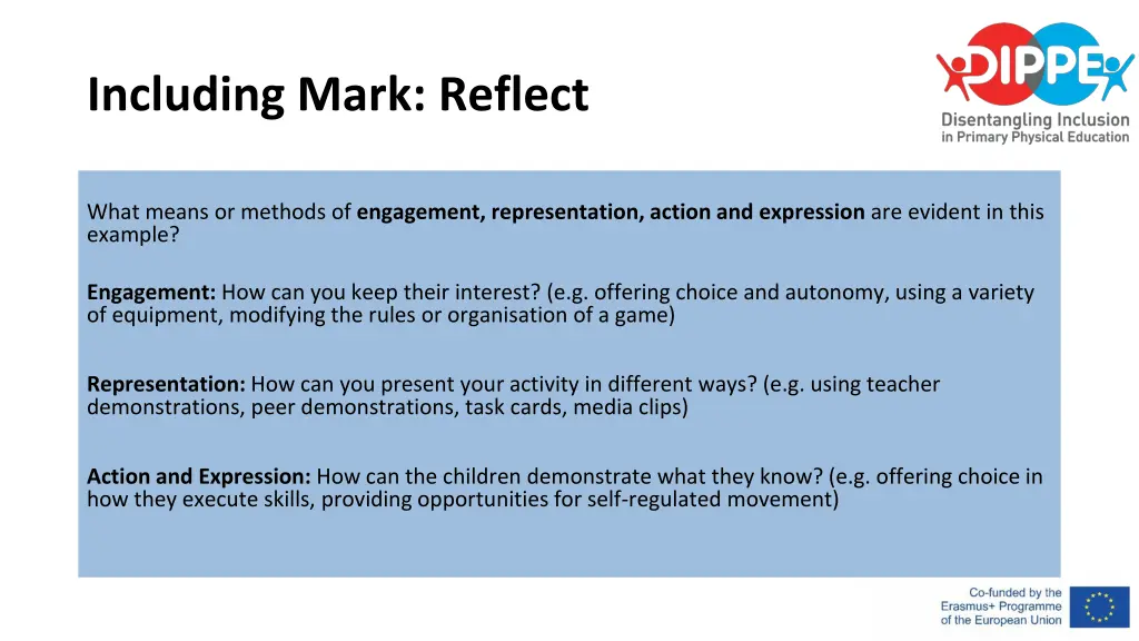 including mark reflect