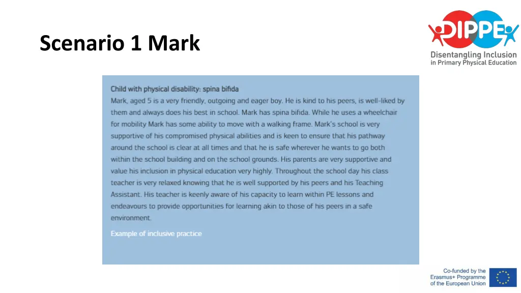 scenario 1 mark
