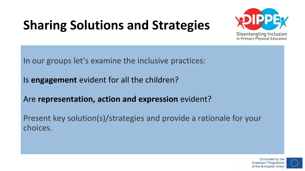 sharing solutions and strategies