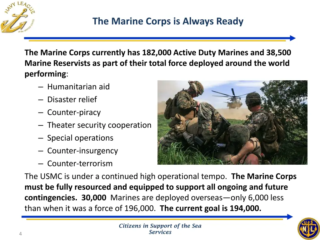 the marine corps is always ready